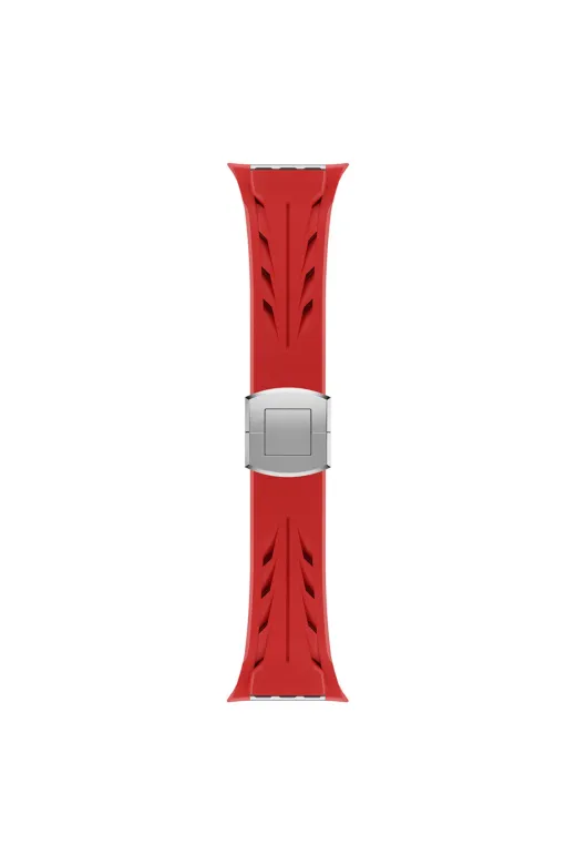 Techaks TCHS34270 Apple Watch Ultra 49Mm Krd-127 Metal Tokalı Silikon Kordon-Turuncu