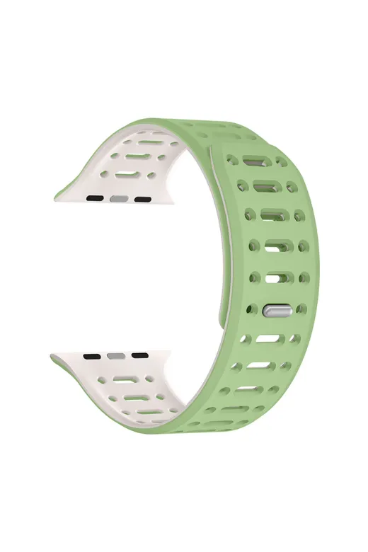 Techaks TCHS34463 Watch Ultra 49Mm Uyumlu Zore Krd-124 Silikon Kordon Strap Kayış-Açık Yeşil-Starlight