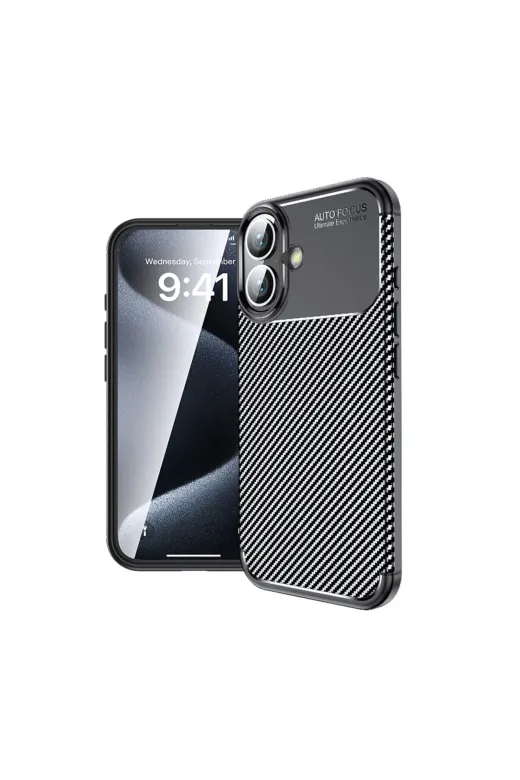 Techaks TCHS34531 Iphone 16 Plus Uyumlu Zore Negro Silikon Kapak-Siyah