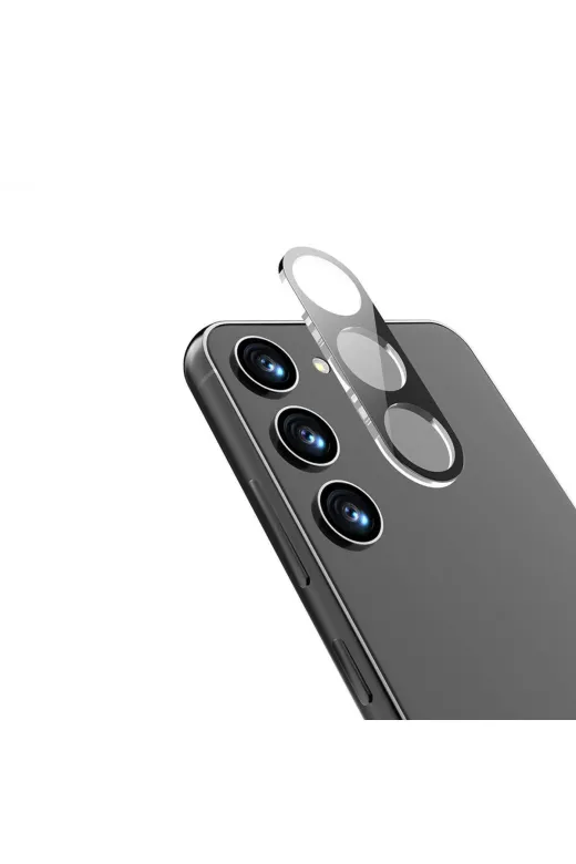 Techaks TCHS34875 Galaxy S24 Fe Uyumlu Zore 3D Kamera Camı-Siyah