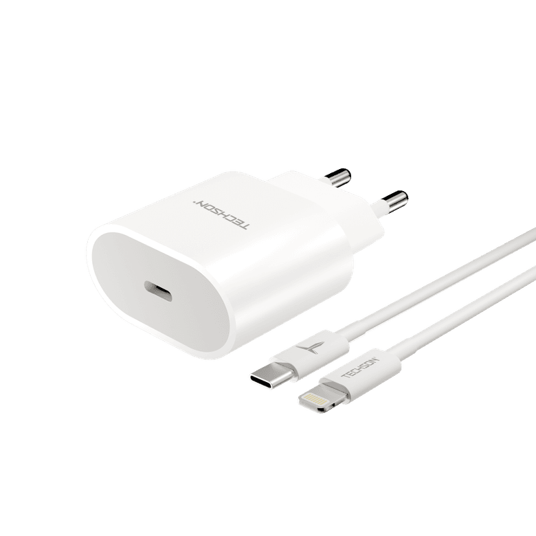 Techson Tc08-20Lt 20W Hızlı Lightning Şarj Adaptörü Ve Kablo Seti | Iphone – Ipad Uyumlu