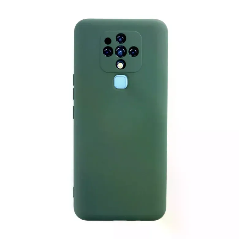 Tecno Camon 16 Kılıf Nano İçi Kadife Silikon - Koyu Yeşil