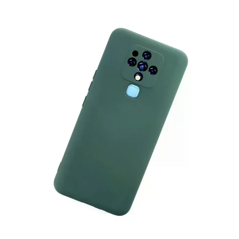 Tecno Camon 16 Kılıf Nano İçi Kadife Silikon - Koyu Yeşil