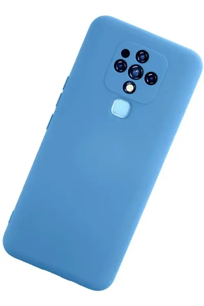 Tecno Camon 16 Kılıf Nano içi Kadife Silikon - Mavi