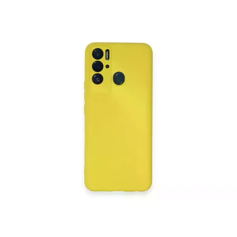 Tecno Pova Neo Kılıf Nano içi Kadife Silikon - Sarı