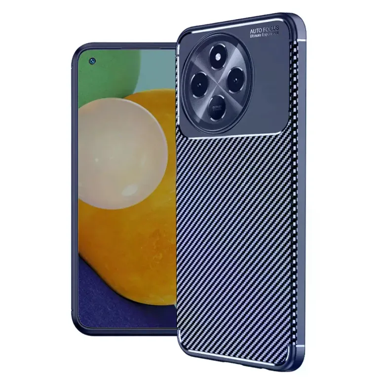 Tecno Spark 30 Pro Kılıf Auto Focus Karbon Kapak - Lacivert