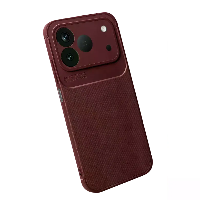 Tecno Spark 50 4G Auto Focus Karbon Kapak - Bordo