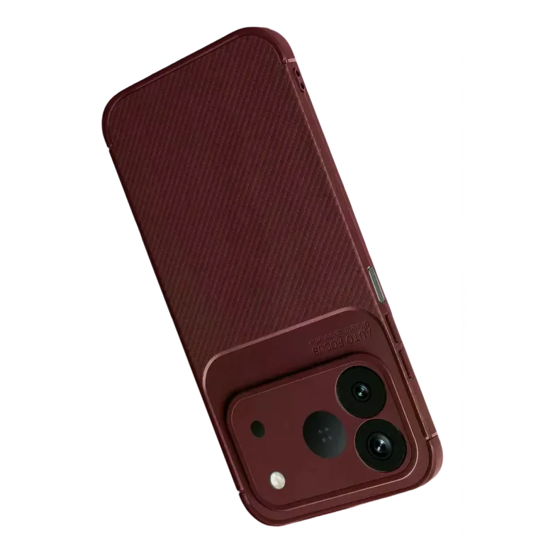 Tecno Spark 50 4G Auto Focus Karbon Kapak - Bordo
