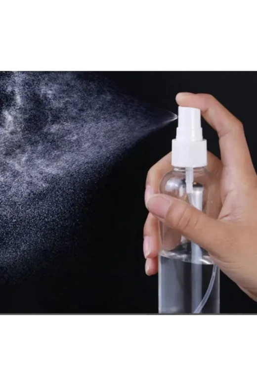 tedmar 6958697609104 50 Adet 100 Ml Sprey Başlıklı Kolonya, Dezenfektan, Likit Şişesi 50X100 Ml - 100 Ml
