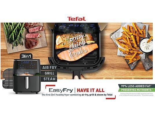 TEFAL 1221742 Fw2018 Easy Fry Grill Steam 6.5 Lt Siyah Yağsız Fritöz