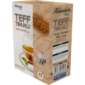 Teff Tohumlu 45'li Süzen Poşet Çay Sallama Bitki Çay, Demleme Bitki Çayı
