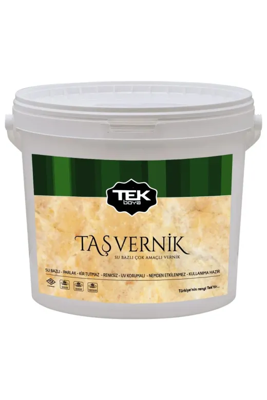 TEK BOYA 8697562962017 Tek Taş Vernik Su Bazli 2.5 Lt