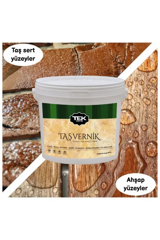 TEK BOYA 8697562962017 Tek Taş Vernik Su Bazli 2.5 Lt