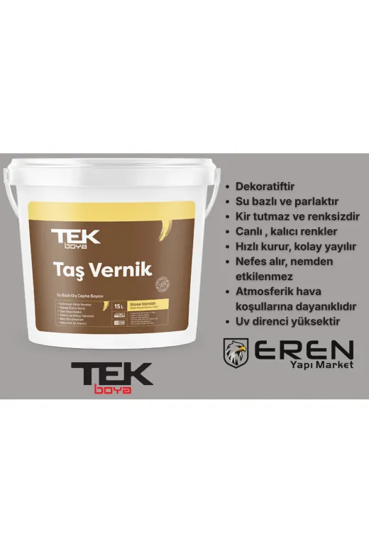 TEK BOYA PRA-2070084-6680 Su Bazlı Taş Vernik 2,5 Litre Seramik Veya Taş Yüzeylerde Gönül Rahatlığı Ile Kullanım