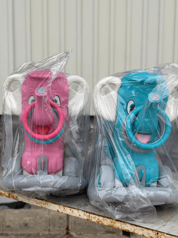 Tekerlekli Sallanan Fil Pembe
