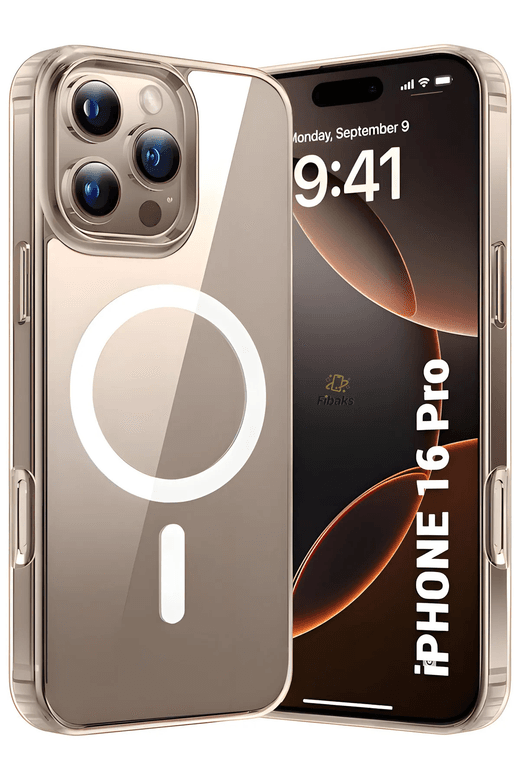 Tekno Dünya 32352sad1a54 İphone 16 Pro Uyumlu Kılıf Magsafe Wireless Kablosuz Şarj Destekli Sert Şeffaf Darbe Emici Kapak