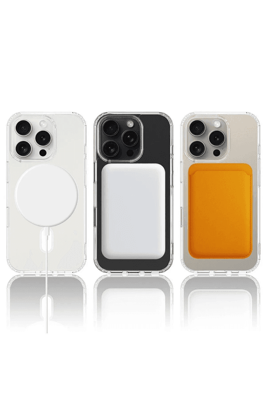 Tekno Dünya 32352sad1a54 İphone 16 Pro Uyumlu Kılıf Magsafe Wireless Kablosuz Şarj Destekli Sert Şeffaf Darbe Emici Kapak