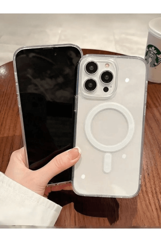 Tekno Dünya dfs56464hg46s5d Iphone 12 Pro Max Kılıf Magsafe Wireless Kablosuz Şarj Destekli Sert Silikon Şeffaf Kapak