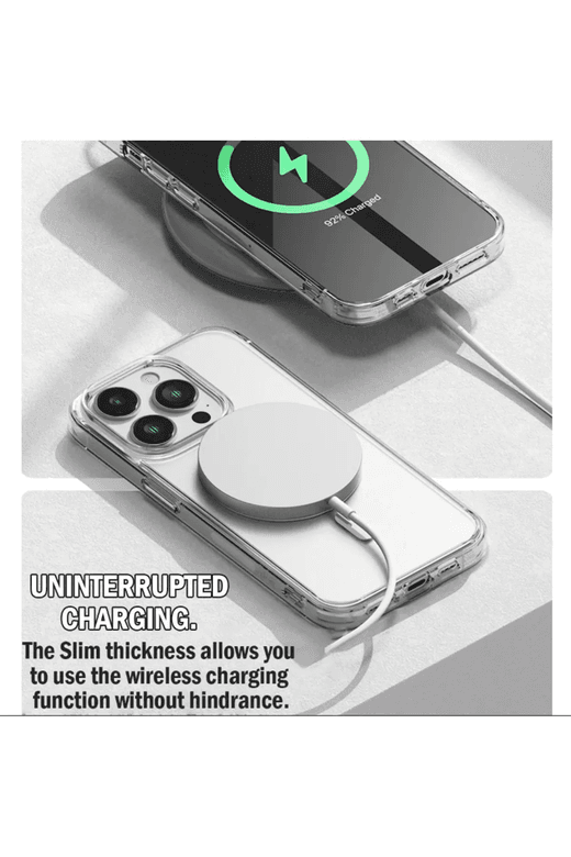 Tekno Dünya fds32g13132gf Iphone 11 Pro Max Magsafe Wireless Uyumlu Kılıf Köşe Korumalı Darbe Emici Şeffaf Sert Silikon