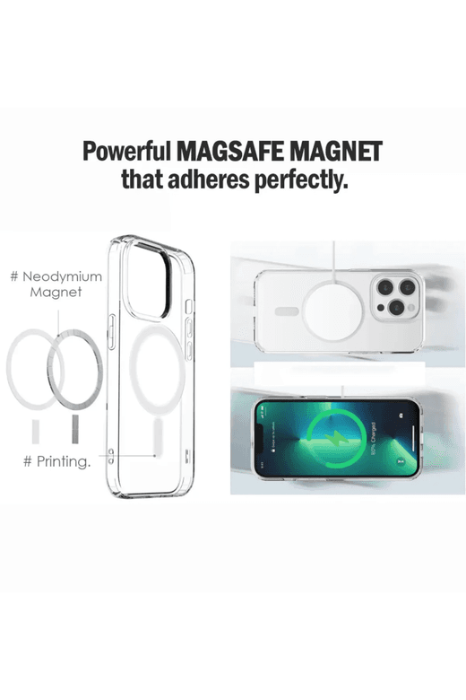 Tekno Dünya fds32g13132gf Iphone 11 Pro Max Magsafe Wireless Uyumlu Kılıf Köşe Korumalı Darbe Emici Şeffaf Sert Silikon