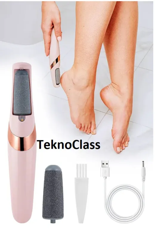 TeknoClass TYCA944249BF8DCD62D95E610 Şarjlı Ayak Törpüsü Pedikür Ve Ayak Bakım Aleti Ayak Tabanı Bakım Törpüsü Topuk Nasır Temizleme