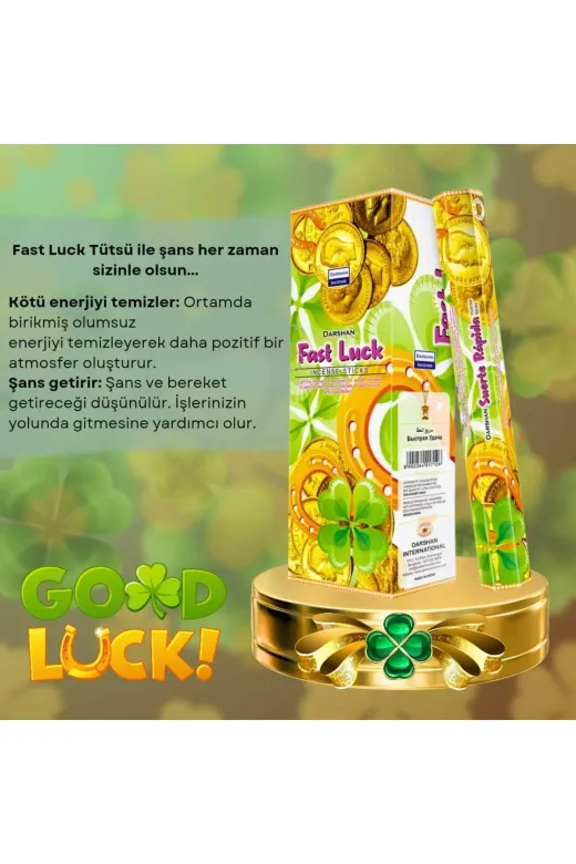 teknotrust caretutsuf Fast Luck Şans Tütsüsü 20 Çubuk