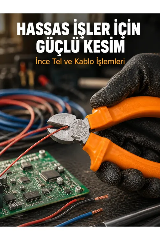 teknotrust UCZZEYK161YANKESKİ-1 Preminyum Ergonomik Saplı Hassas Kesim Sunan Dövme Çelik Yan Keski