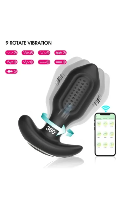 Telefon Kontrollü Titreşimli Anal Plug (Siyah)