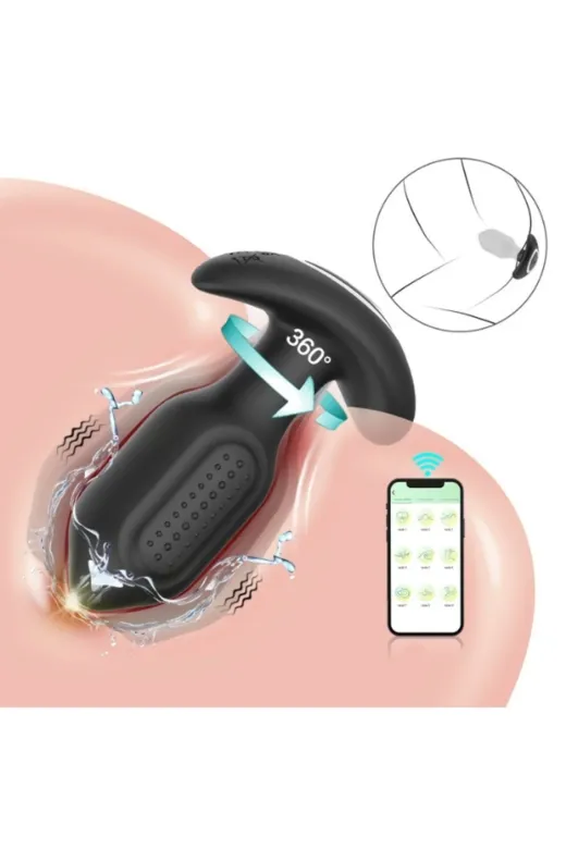 Telefon Kontrollü Titreşimli Anal Plug (Siyah)