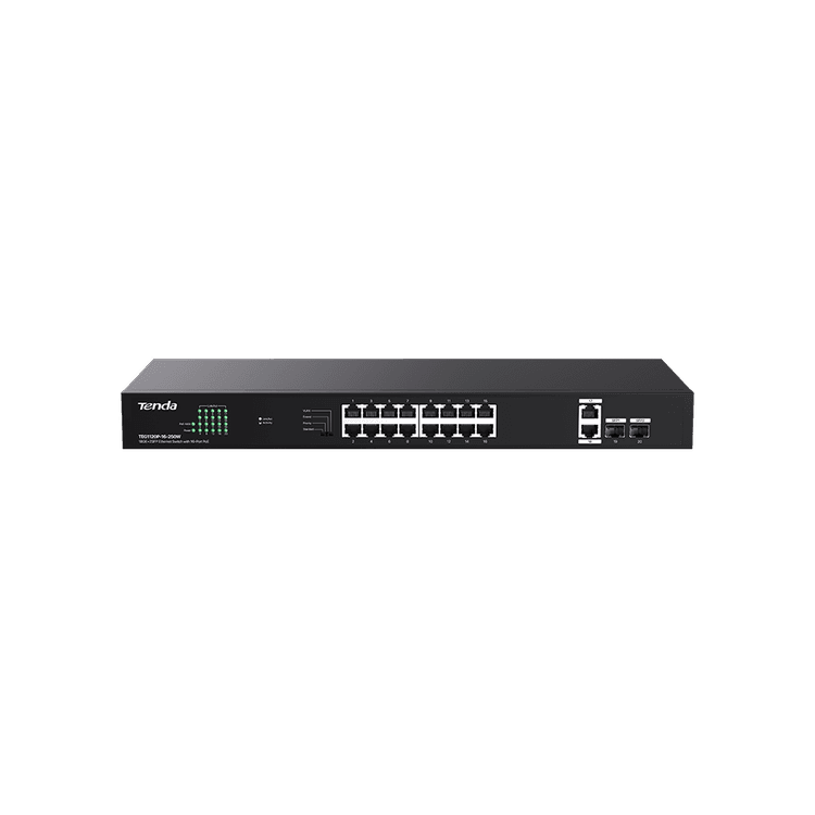 Tenda TEG1120P-16-250W 18 Port Gigabit PoE Switch