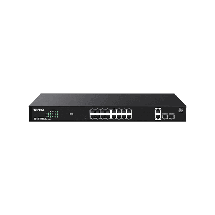 Tenda TEG2220P-16-250W 16 Port Yönetilebilir PoE Switch
