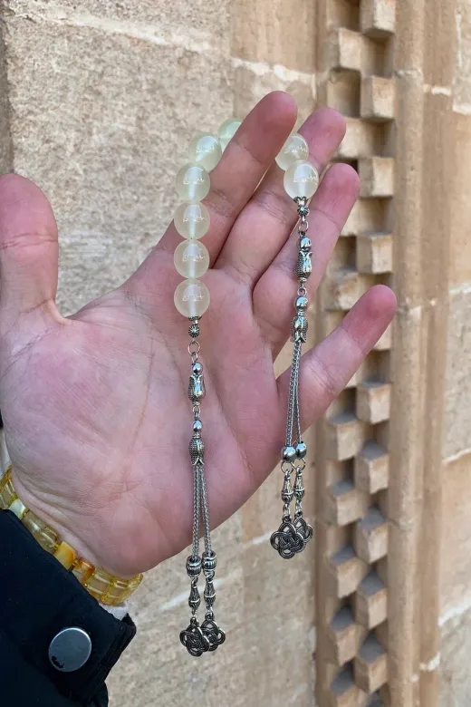 Tesbih Dünyası T01 Hediye Toz Kehribar Kedi Göz Zaza Tesbih Dgn1182