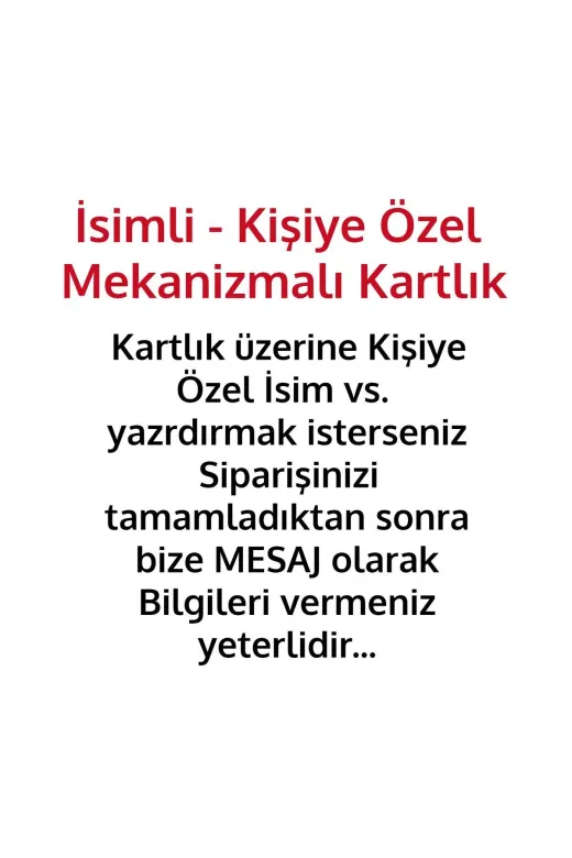 Tesbih Sakarya TSBHSKR00500 İsimli - Kişiye Özel - Mekanizmalı Kartlık