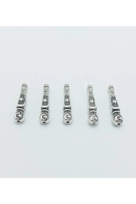 THAD THADAYYILDIZDESENLIIMAME001 5 Adet Ayyıldız Desenli Metal Tesbih Imamesi