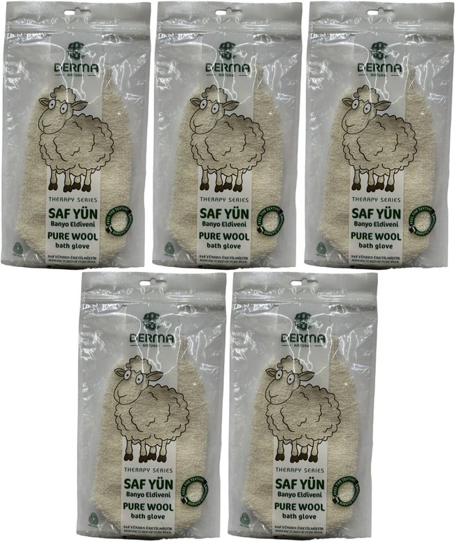 Therapy Saf Yün Banyo Eldiveni T-485 (5 Li Set)