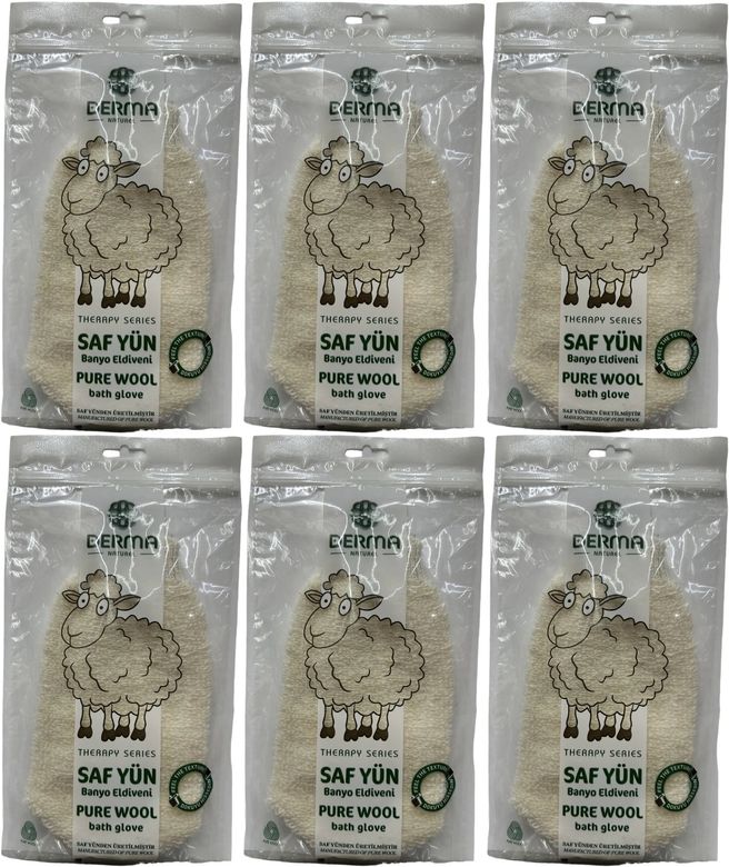 Therapy Saf Yün Banyo Eldiveni T-485 (6 Lı Set)