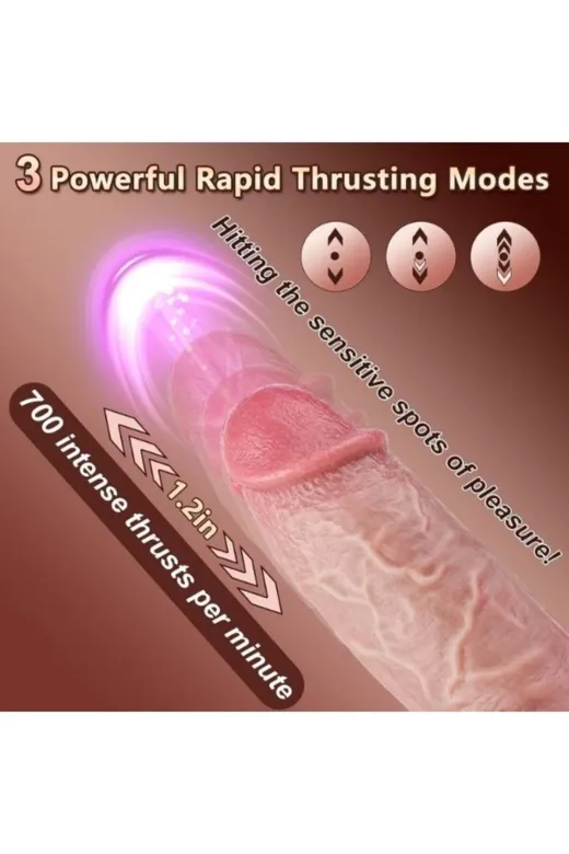 Thrusting Huge Thick Dildo Vibratör 21 Cm