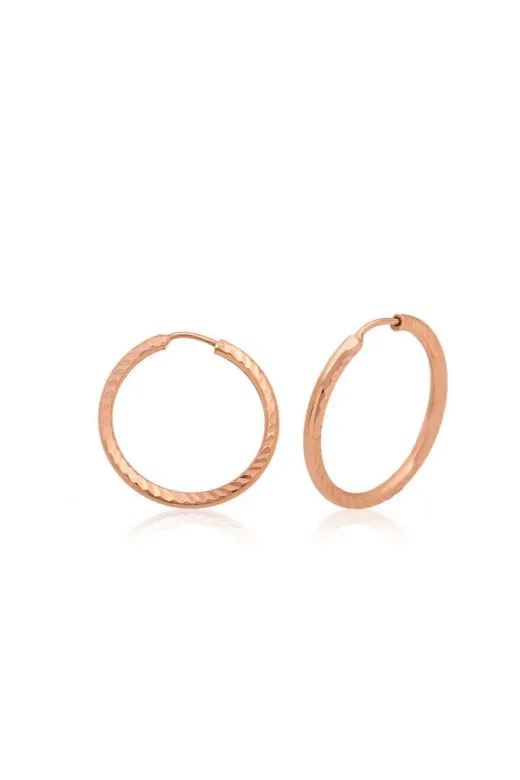 Tienda Elegante T3939TND Gümüş Rose Küçük Burgu Halka Küpe
