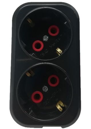 Timsal PRİZ-01S 2 Li Golyat Siyah Priz