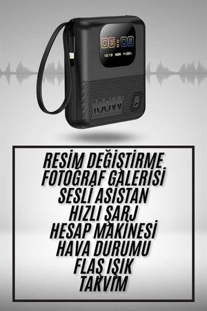 TKNUCZZZGSM2POWERBANKKKK1MKR Akıllı Powerbank 10.000 Mah 4 Çıkışlı Taşınabilir Dijital Göstergeli Diğer