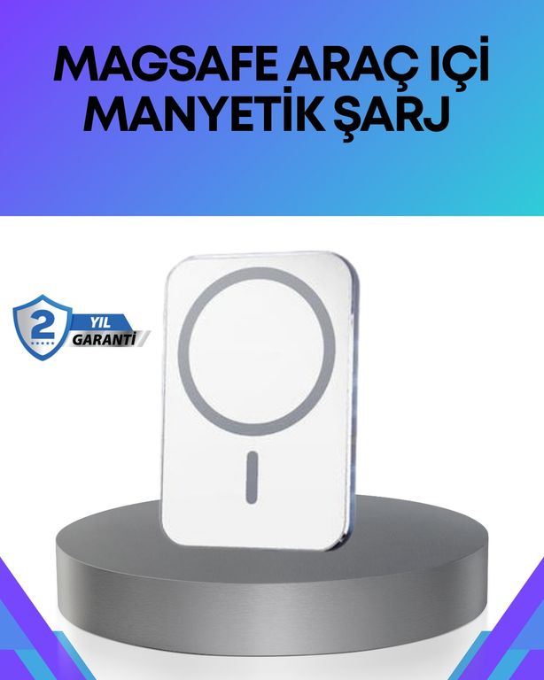 TKNXUCZ15WMAGSAFE-2MKR 360 Döner Başlıklı Magsafe Araç Telefon Tutucu Hızlı Şarjlı Diğer