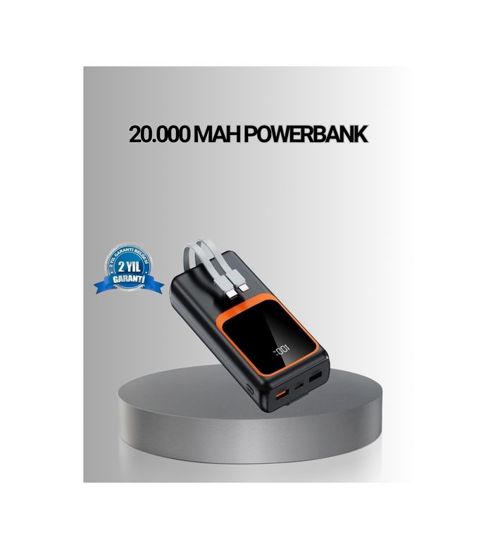 TKNXUCZZZ20.000POWERHIZLIMKR Powerbank 20000 Mah Yüksek Kapasiteli Ve 22.5W Hızlı Şarj Destekli Diğer