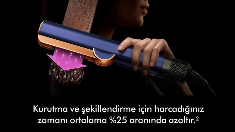tMF8H0QxOo Dyson Airstrait™ Saç Düzleştirici (Prusya Mavisi/parlak Bakır)