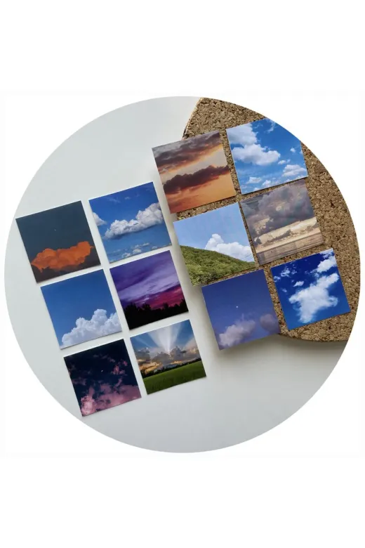 Tofu TOFU-BULUT12 Etiket Bulut Temali Sticker Seti 12'li Bulut - Clouds -Sticker -Etiket