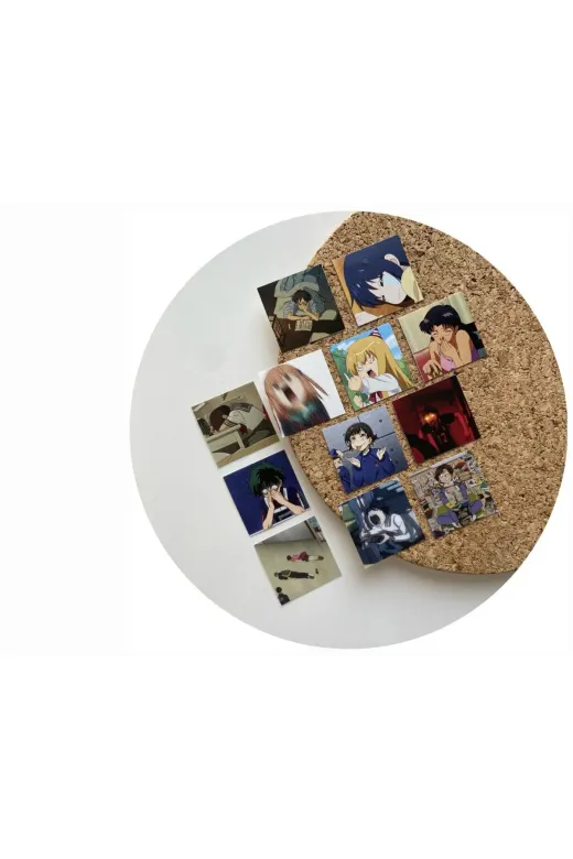 Tofu TOFUDUKKAN-MOOD-A Etiket Anime Temali Sticker Set 12'li Etiket