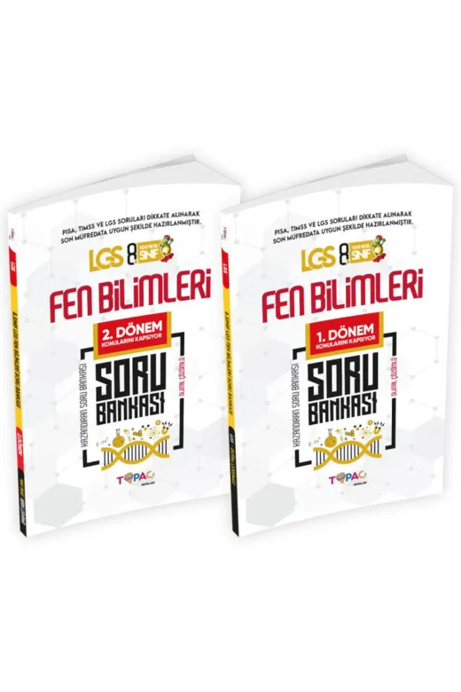 Topaç Yayınları 97862513254666 2026 8.sınıf Lgs Türkçe-Dkab-Matematik-Fen Bilimleri Özgün Soru Bankası Seti Çözümlü