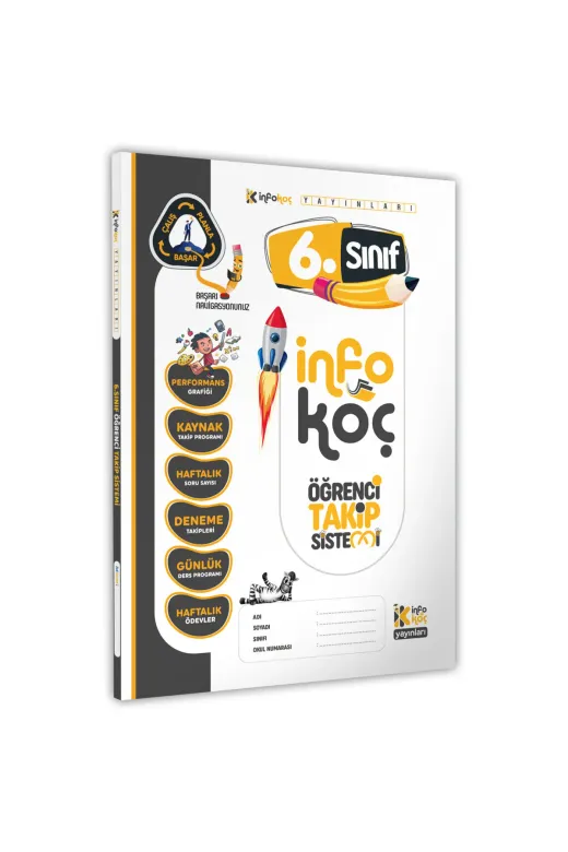 Topaç Yayınları INFOKOC6SINIFTKP4046 2026 6.sınıf Infokoç Yayınları Öğrenci Takip Sistemi (40 Haftalik, Detayli, Konu Soru Video Takip)
