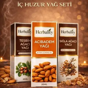 Topraklanma ve İç Huzur Yağ Seti (Acıbadem Yağı & Sığla Ağacı Yağı & Tesbih Ağacı Yağı)