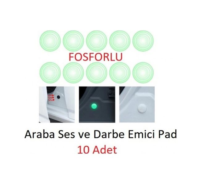 Toptan Bulurum 8682549925307-BLNC Araba Kapı Darbe Emici Stoper Ses Gürültü Önleyici 10& 39Lu Fosforlu