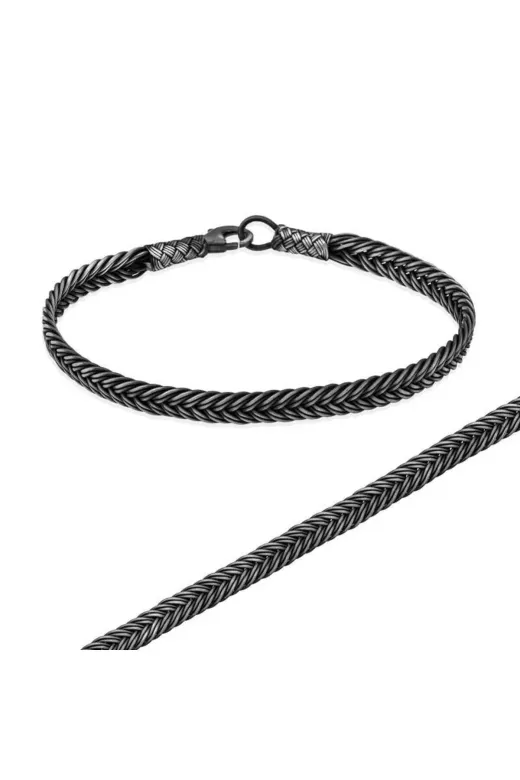 Toptan Bulurum TAB-032521T4978 Gümüş El Sarması Kazaziye Unisex Bileklik Csr2183143